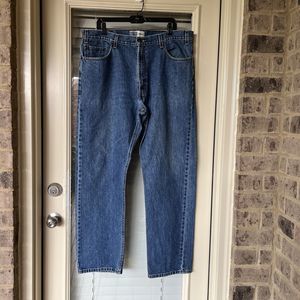 Signature Levi Strauss Men's Size W40 L32 Straight Blue Denim Jean